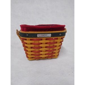 Longaberger 2001 Inaugural Basket With Protector and Liner